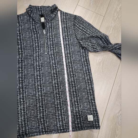 Prevu Houndstooth Zip Polo Shirt size L - Picture 9 of 11